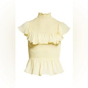 Cinq A Sept Josie Smoked Silk Top